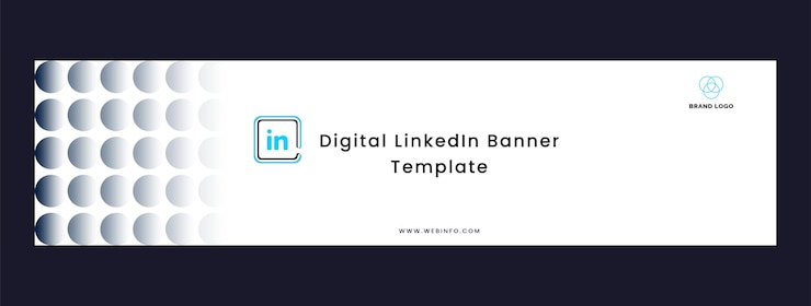 Vettore vettore del modello di copertina di banner premium di linkedin
