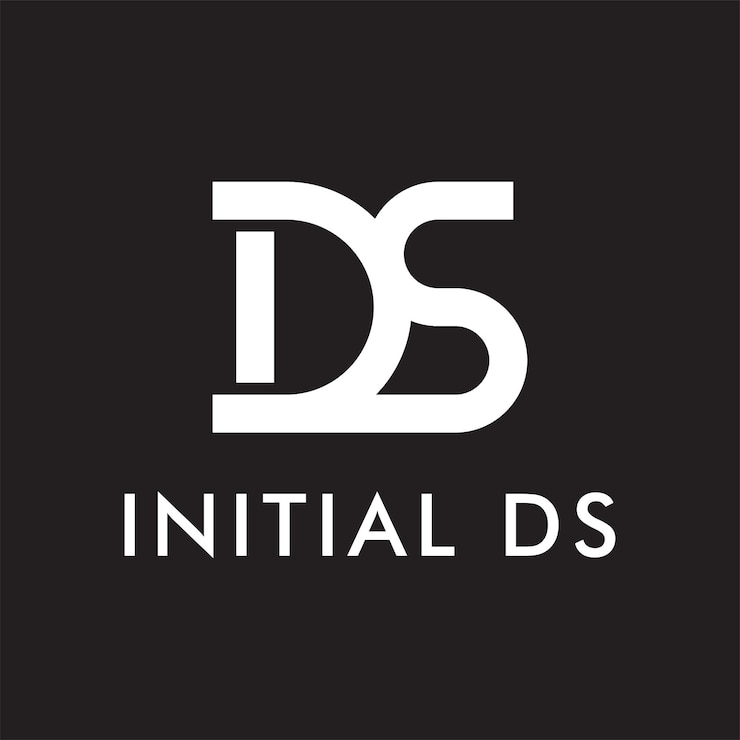 Vettore vettore del modello di progettazione del logo della lettera iniziale ds