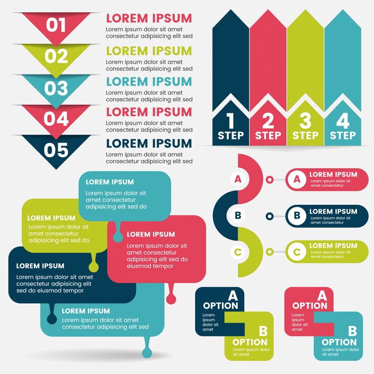 Vettore vettore del modello di progettazione di infographics