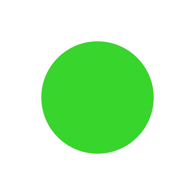 Vettore del segno dell'icona del cerchio verde