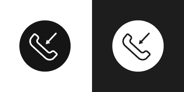 Vettore del set di logo dell'icona di chiamata in entrata