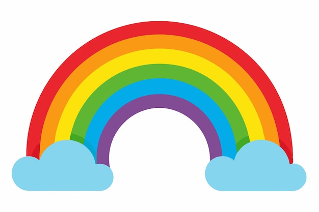 Vettore dell'arcobaleno su sfondo bianco