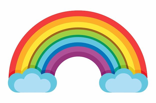 Vettore dell'arcobaleno su sfondo bianco
