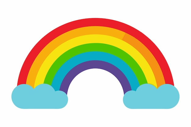 Vettore dell'arcobaleno su sfondo bianco