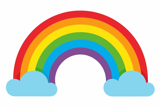 Vettore dell'arcobaleno su sfondo bianco