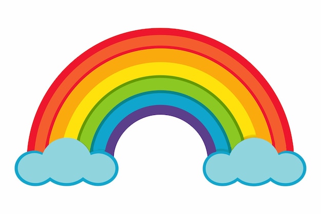 Vettore dell'arcobaleno su sfondo bianco