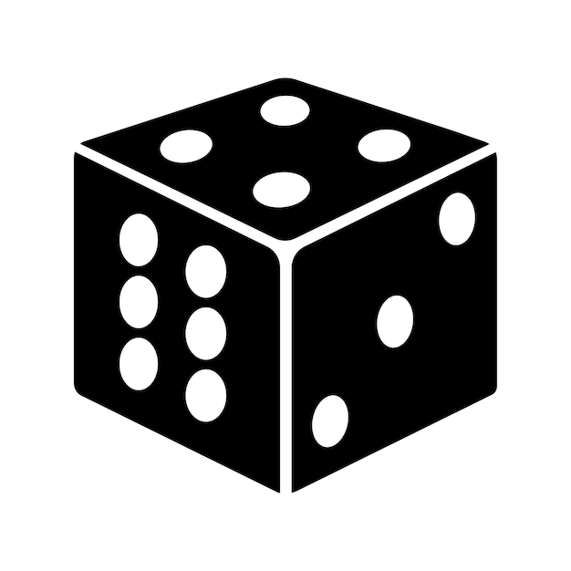 Vettore dell'icona dei dadi del casinò