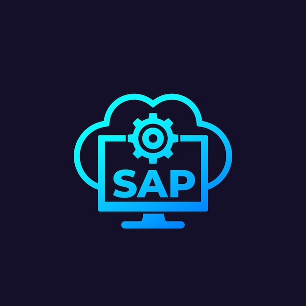 Vettore dell'icona del software cloud aziendale SAP