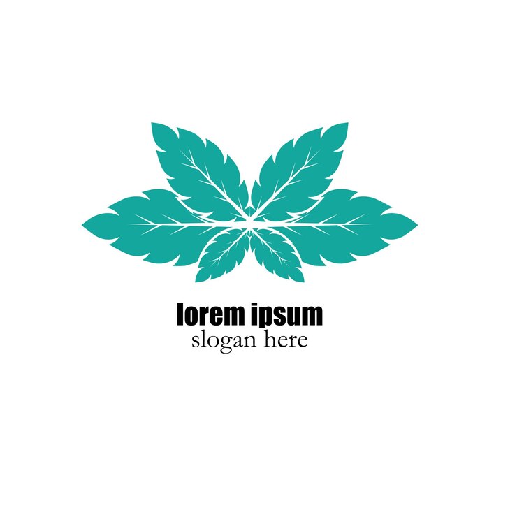Vettore dell'illustrazione del logo della foglia di menta