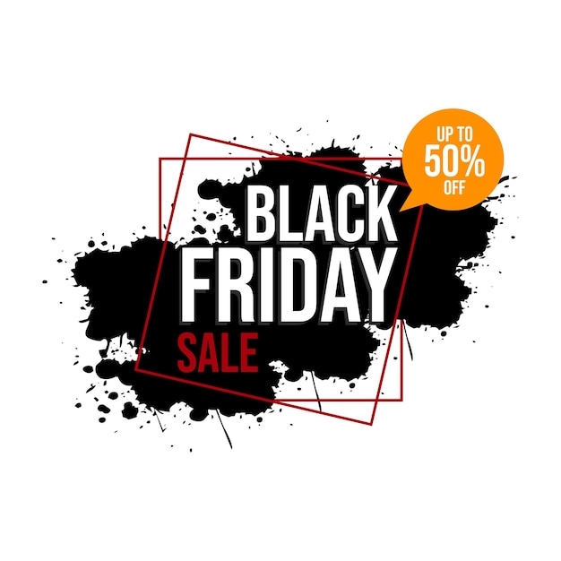 Vettore dell'insegna di promozione dello sconto di vendita di Black Friday