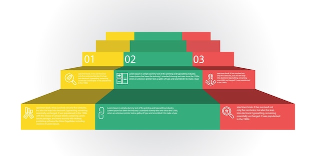 Vettore della fase infografica Modello Concetto di processo Fase per il sistema di apprendimento della strategia o dell'istruzione