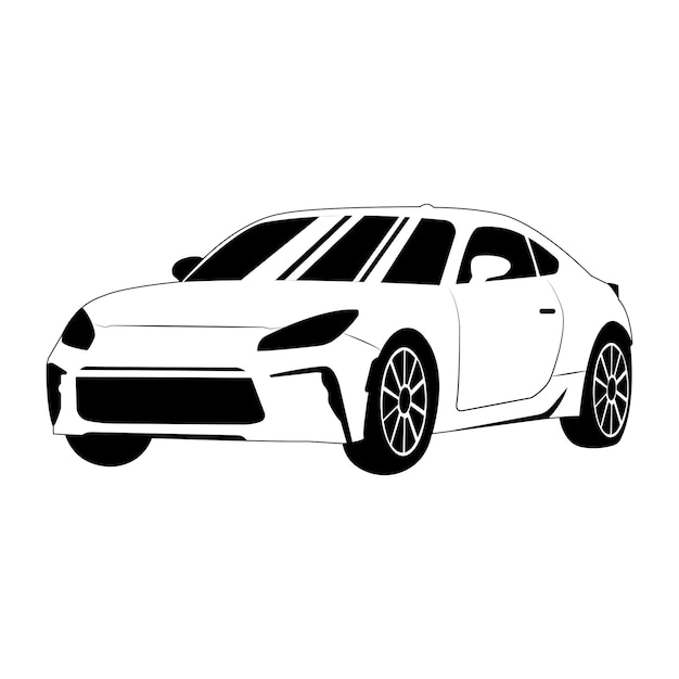 Vettore della siluetta dell'automobile sportiva