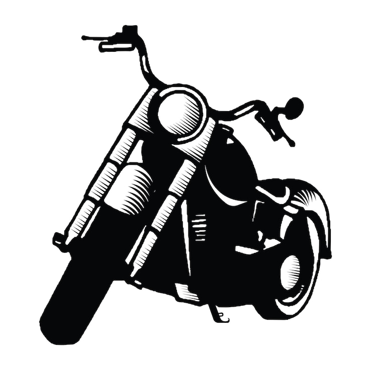 Vettore vettore della siluetta della motocicletta