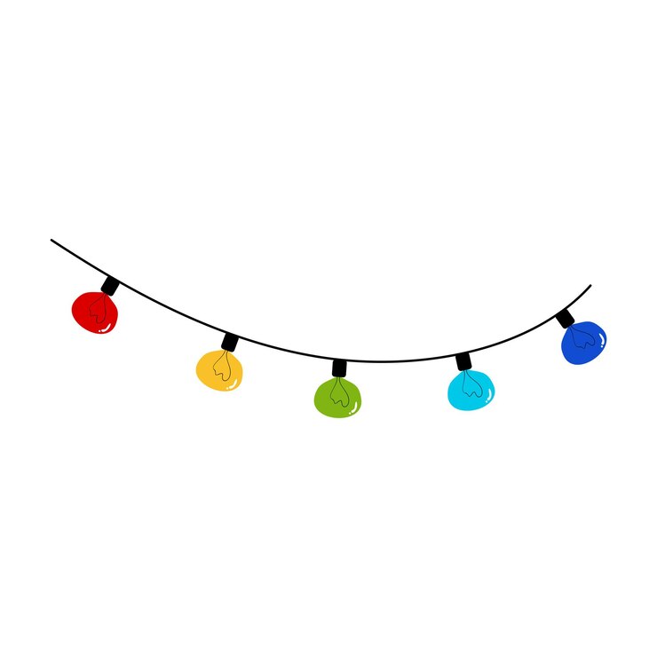 Vettore vettore delle luci di natale