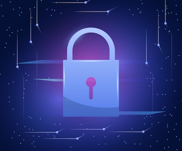 Vettore di background di sicurezza informatica