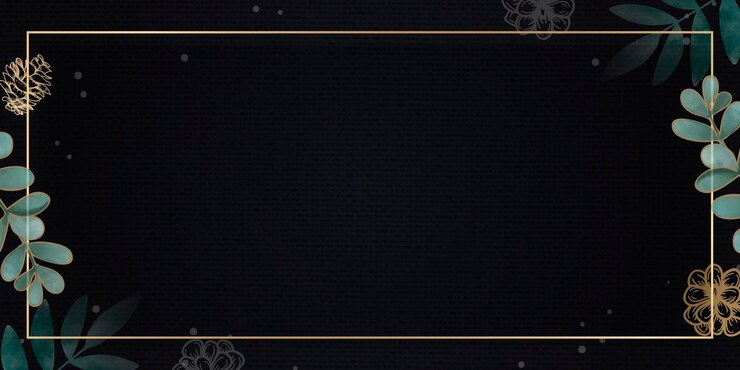 Vettore vettore di banner sociale frondoso rettangolo dorato