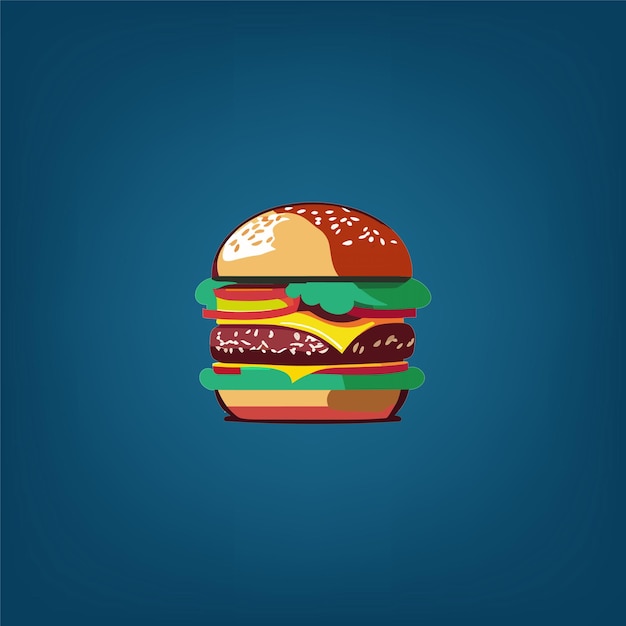 Vettore di Burger illustrazione di cibo gustoso Vettore