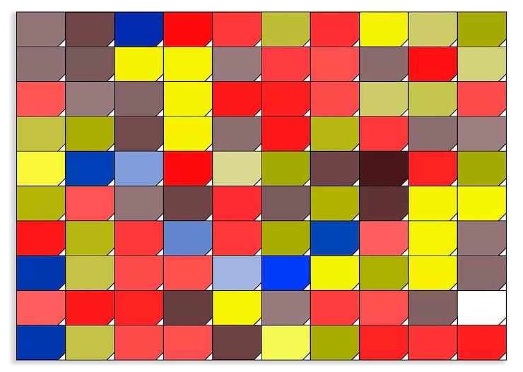 Vettore vettore di campioni colorati