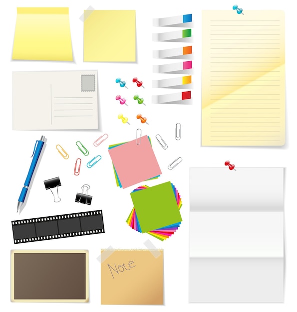 Vettore di carta e forniture per ufficio