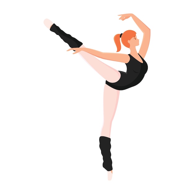 Vettore di danza di una ballerina graziosa