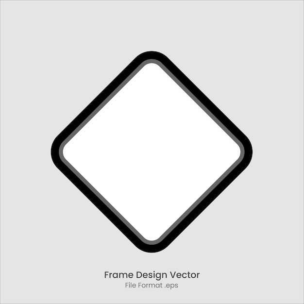 vettore di design del telaio quadrato nero con effetto rotondo