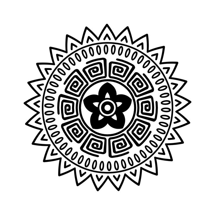 Vettore di design di Mandala intricato per T-shirts Wall Art e Decor