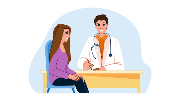 vettore di diagnosi di consultazione medica sanitaria