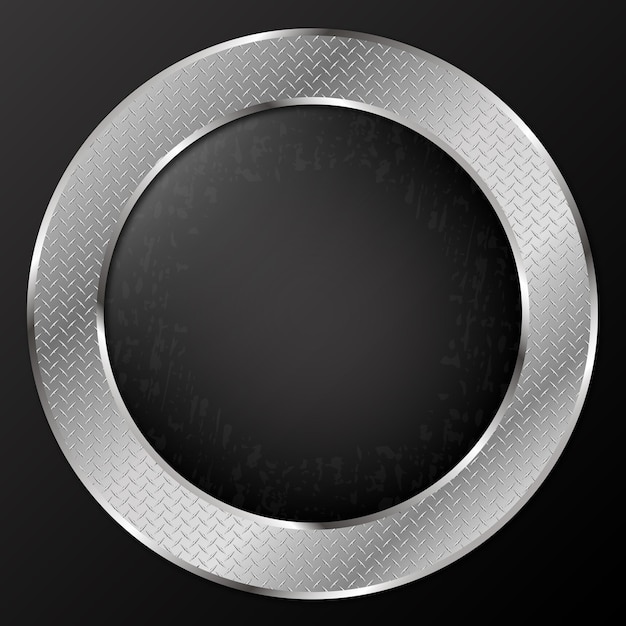 Vettore di disegno del cerchio in metallo argento