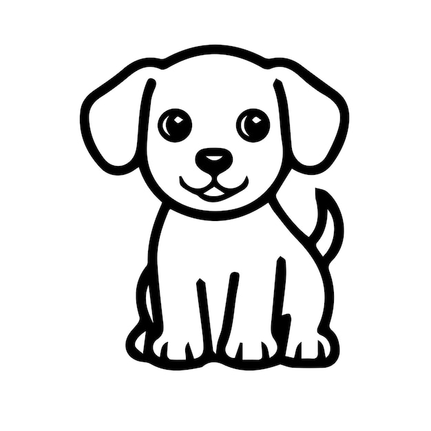 vettore di disegno del colore del cane