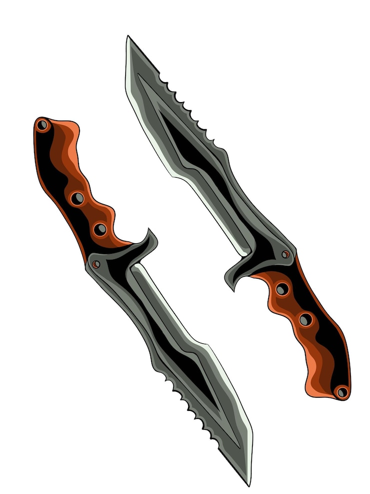 Vettore vettore di disegno del coltello di baionetta