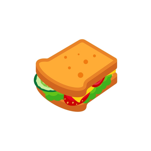 Vettore di disegno dell'icona del logo sandwich