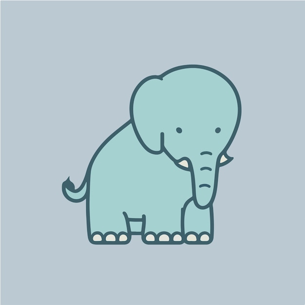 Vettore di elefante semplice