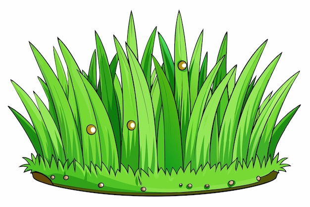 vettore di erba verde per cartoni animati