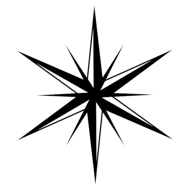 Vettore di esplorazione della cartografia della stella della bussola