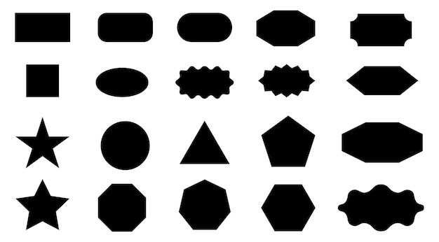 Vettore di forme geometriche Illustrazione vettoriale di forme geometriche isolata su uno sfondo bianco