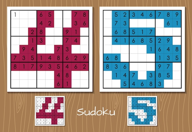 Vettore di gioco Sudoku impostato con le risposte 4 5 numeri