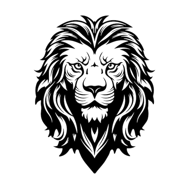 vettore di icona di leone su sfondo isolato generativo ai