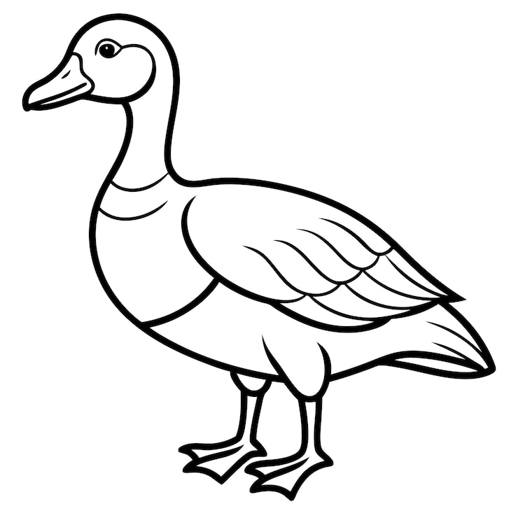 Vettore vettore di icone dell'oca egiziana editable stroke vector line icon goose editable stroque vector