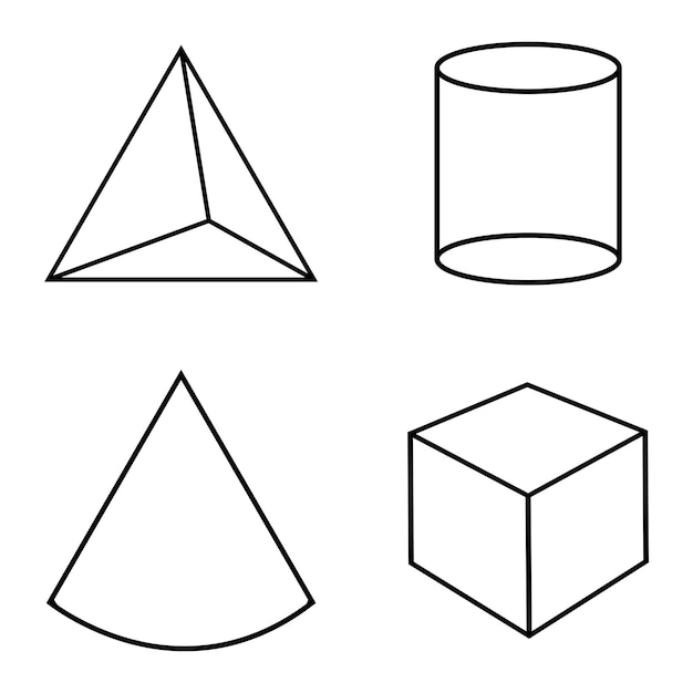 Vettore di icone geometriche