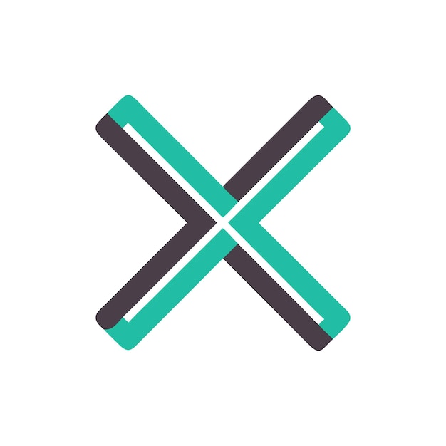 Vettore di icone Mark Cross Mark per documenti di interfaccia utente, siti web e applicazioni mobili