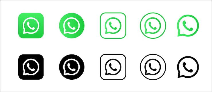 Vettore di illustrazione del foglio di icone di WhatsApp Vettore del logo di WhatsApp Icon Clip art