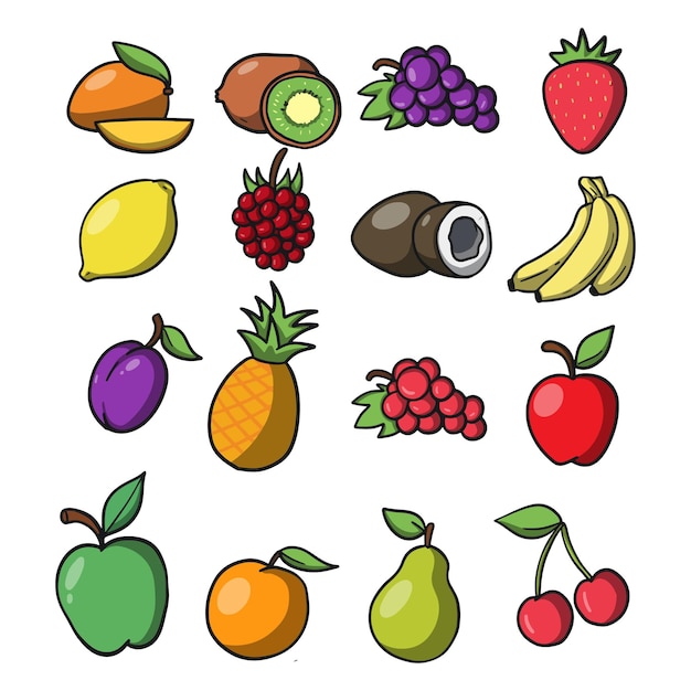 Vettore di illustrazione di frutta disegnato a mano