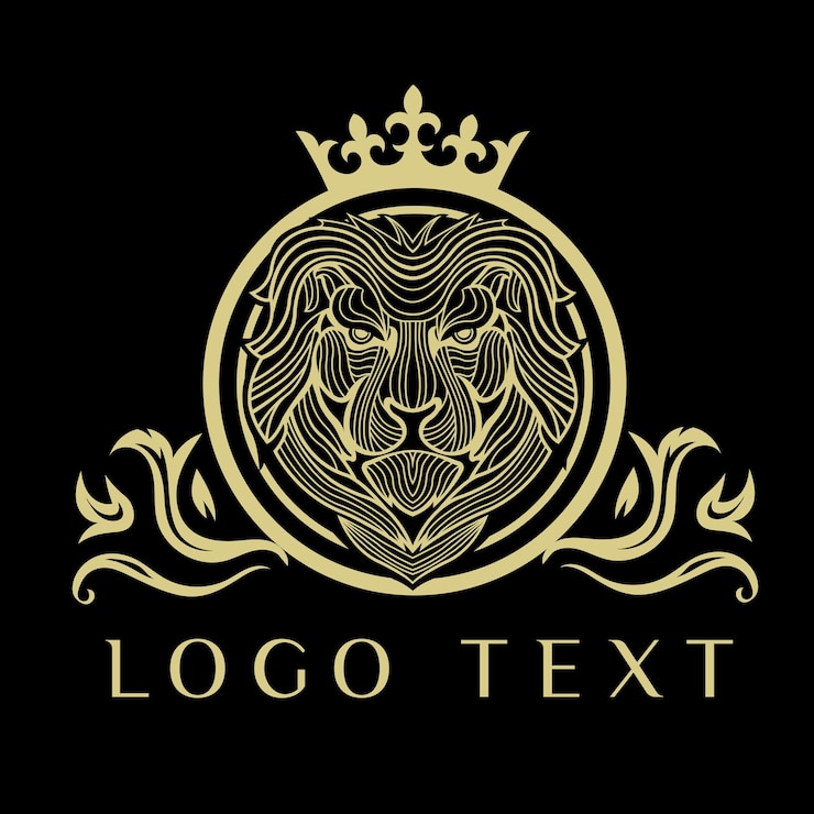 Vettore vettore di logo del leone di lusso