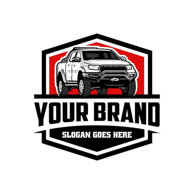 vettore di logo dell'illustrazione del camion americano