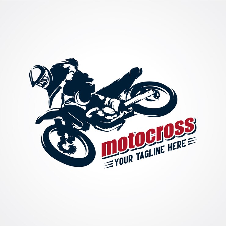 Vettore di Logo Extreme Motocross Premium Vector