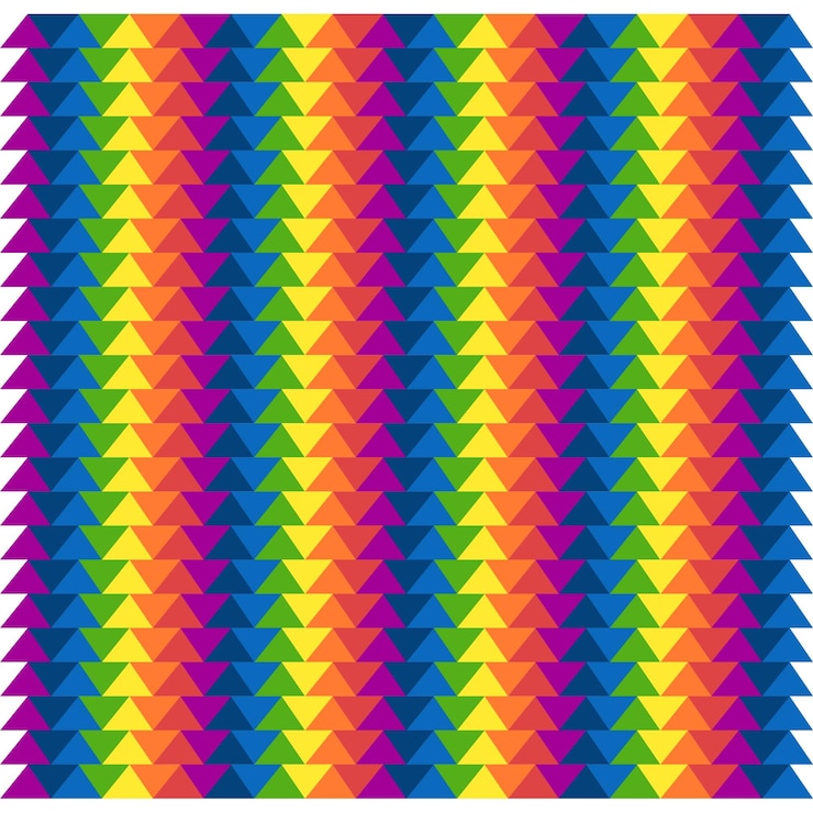 Vettore vettore di modelli geometrici colorati dell'arcobaleno