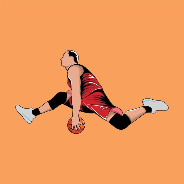 Vettore di movimento del giocatore di pallacanestro