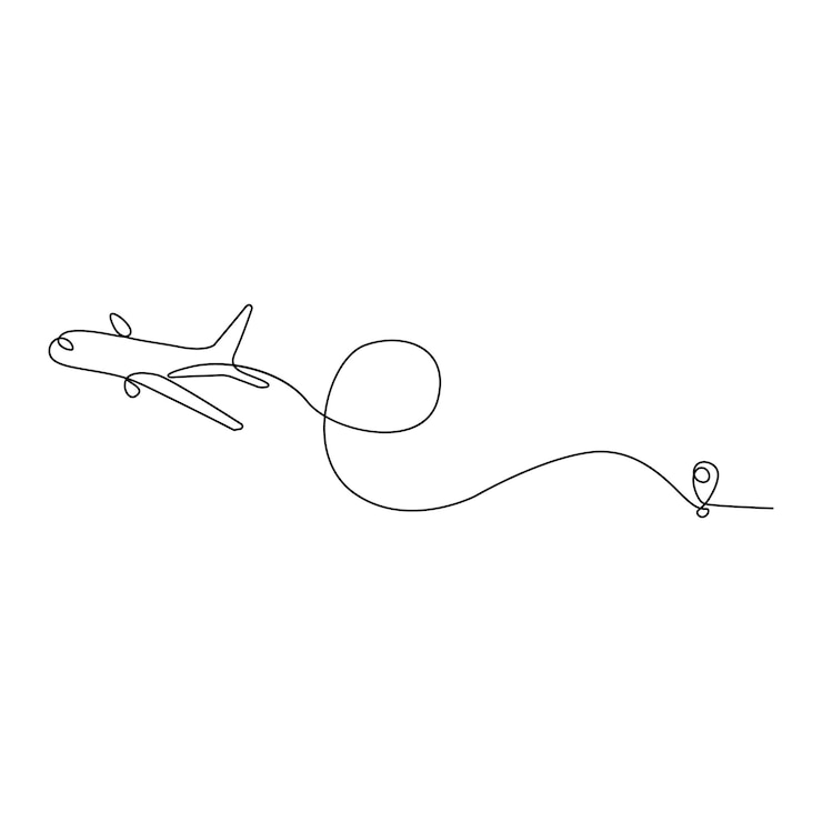 Vettore vettore di pin di posizione minimalista illustrazione di simbolo di disegno di linea continua vettore