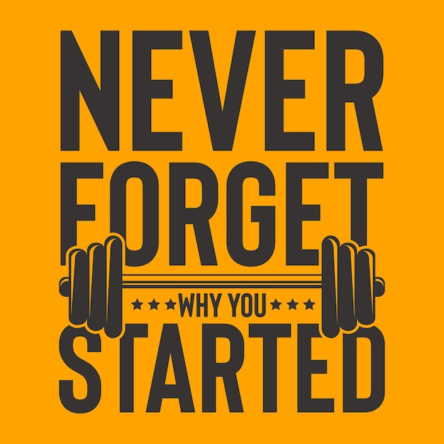 Vettore di poster di tipografia motivazionale di fitness in palestra