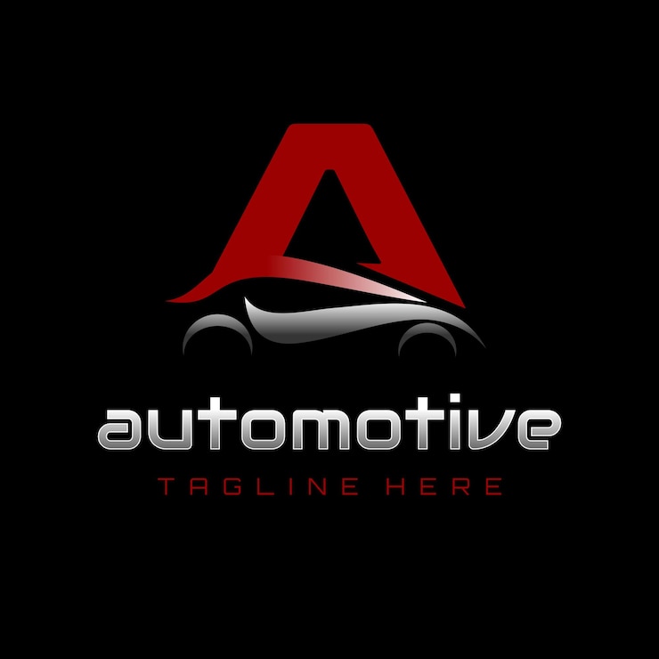 Vettore vettore di progettazione del logo automobilistico di una lettera di auto